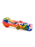 Vulcan Glass Art - Rainbow Wig Wag Chillum (3.5")