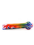 Vulcan Glass Art - Rainbow Wig Wag Chillum (3.5")