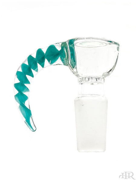 Swirled Horn Built In Screen Slide / Bowl (14mm) Light Blue