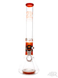 2K Glass Art - Wig Wag Reversal Collins Beaker (18.5") Orange Front
