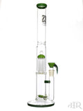 2K Glass Art - Stemline Diffuser Straight Tube With Tree Perc (18") Green