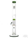 2K Glass Art - Stemline Diffuser Straight Tube With Tree Perc (18") Green Back