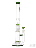 2K Glass Art - Stemline Diffuser Straight Tube With Tree Perc (18") Green Right