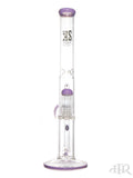 2K Glass Art - Stemline Diffuser Straight Tube With Tree Perc (18") Purple Back