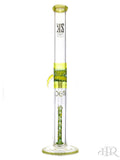 2K Glass Art - Wig Wag Reversal Showerhead Diffuser Straight Tube (19") Yellow Back