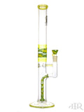 2K Glass Art - Wig Wag Reversal Showerhead Diffuser Straight Tube (19") Yellow Right