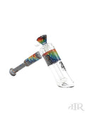 2K Glass Art - Wig Wag Reversal Showerhead Hammer Bubbler (8") Rainbow