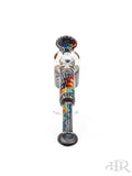 2K Glass Art - Wig Wag Reversal Showerhead Hammer Bubbler (8") Rainbow Back