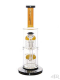 Bougie Glass - Double Tree Perc Tube Gold Front
