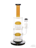 Bougie Glass - Double Tree Perc Tube Gold Right