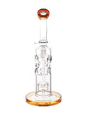 Swiss Barrel Torus Can Dab Rig Concentrate Water Pipe Thick Glass Bent Neck Showerhead Perc Back