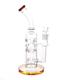 Swiss Barrel Torus Can Dab Rig Concentrate Water Pipe Thick Glass Bent Neck Showerhead Perc Side