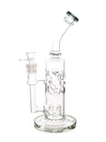Swiss Barrel Torus Can Dab Rig Concentrate Water Pipe Thick Glass Bent Neck Showerhead Perc Steal Teal