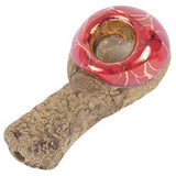Celebration Pipes Volcanic Stone - 22k Gold Inlay Red