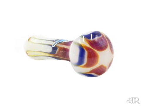 Chameleon Glass - Dew Drop on White With Amber Purple