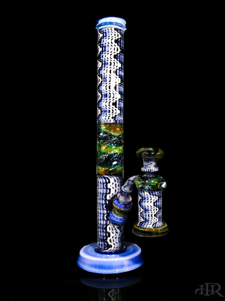N8 x Leisure Glass - Signature Space x Fully Worked Hypnotech Straight Tube Collab (18")