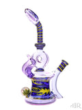 E-Stex Glass - Purple CFL Double Horned Rig with Wig-Wag (11")