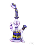 E-Stex Glass - Purple CFL Double Horned Rig with Wig-Wag (11")