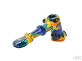 E-Stex Glass - Hammer Bubbler with YGBO Wig-Wag and Dichro (Flat Mouthpiece) Back
