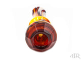 E-Stex Glass - Red Faceted Fire Chillum Bowl