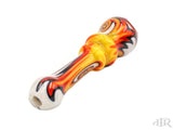 E-Stex Glass - Red Faceted Fire Chillum Side 3