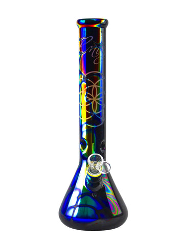 Envy Glass Custom Sandblasted Dichroic Prism - Beaker (16