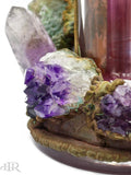 Envy Glass Rubicund Amethyst Crystal Dry Herb Flower Rig Glass Art Cluster 2
