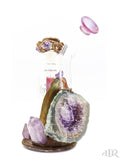 Envy Glass Rubicund Amethyst Crystal Dry Herb Flower Rig Glass Art Backside