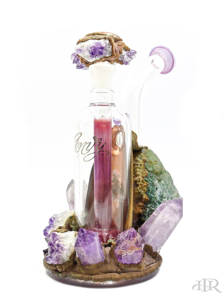 Envy Glass Rubicund Amethyst Crystal Dry Herb Flower Rig Glass Art