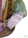 Envy Glass Rubicund Amethyst Crystal Dry Herb Flower Rig Glass Art Crystal
