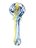 E-Stex Glass - Blue Red Yellow Inside-Out Spoon (4.5")