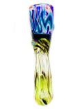 Green Vibes Glass - Double Wig-Wag Chillum (4")