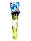 Green Vibes Glass - Double Wig-Wag Chillum (4")