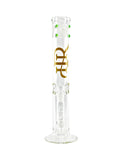 High Roller Smoke Glass Straight Tube Stemline Difusser Bong Waterpipe Dry Herb Flower 14 inch
