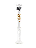 High Roller Smoke Glass Straight Tube Stemline Difusser Bong Waterpipe Dry Herb Flower 18 inch