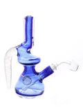 MD Glass - Dichro Horn Blue Rig (8")