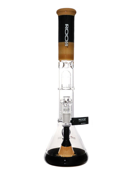 ROOR Tech Fixed Beaker - Black & Tangie With 10 Arm Tree Perc Front