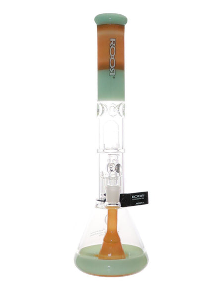 ROOR Tech Fixed Beaker - Mint & Tangie With 10 Arm Tree Perc Front