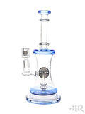 Bougie Glass - Bell Rig With Color Accents (11") Blue