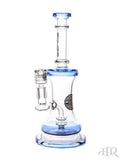Bougie Glass - Bell Rig With Color Accents (11") Blue Tilt