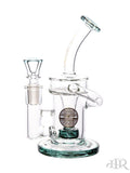 Bougie Glass - Mini Klein Recycler Rig (8") Teal Left