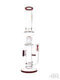 MK100 Glass - Color Accent Straight Tube With Wig Wag Disk (18.5") Red Right