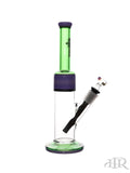 MK100 Glass - Two Tone Color Accent Straight Tube (11") Purple and Green Right