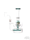 Tsunami Glass - Bubble Inline Rig With Tree Perc (7.5") Teal
