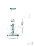 Tsunami Glass - Bubble Inline Rig With Tree Perc (7.5") Teal Back 