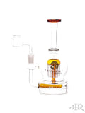 Tsunami Glass - Bubble Inline Rig With Tree Perc (7.5") Amber