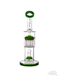 Bougie Glass - Bent Neck Showerhead Diffuser with Tree Perc (10.5") Forest Green Back