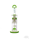 Bougie Glass - Bent Neck Showerhead Diffuser with Tree Perc (10.5") Slime Green Front