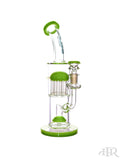 Bougie Glass - Bent Neck Showerhead Diffuser with Tree Perc (10.5") Slime Green