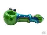 JSquab Glass Jackson B - Green, Blue, Teal Full Color Spoon Hand Pipe